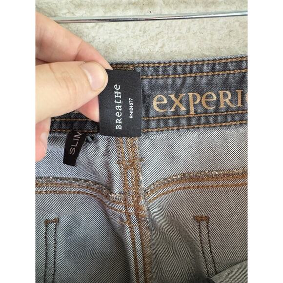 Prana Bridger Jeans Mens 36x34 Gray Slim Fit Stretch Hiking Camping 5 Pocket - Picture 16 of 16